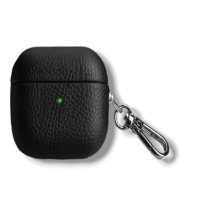 Apple Airpods 1-2 Lychee Fekete Bőrtok